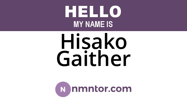 Hisako Gaither