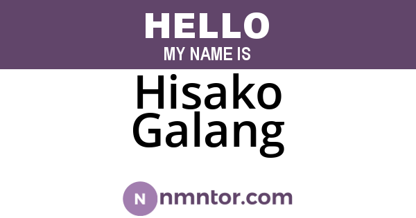 Hisako Galang