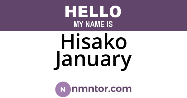 Hisako January