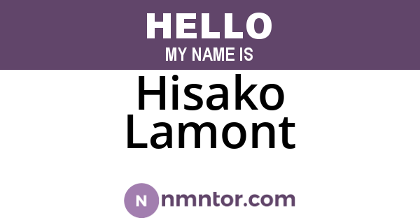 Hisako Lamont