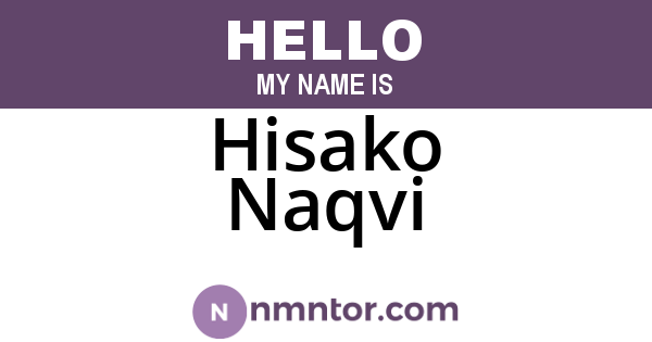 Hisako Naqvi