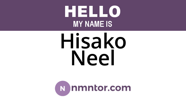 Hisako Neel