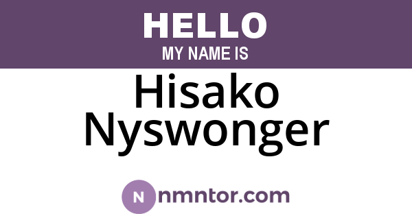 Hisako Nyswonger