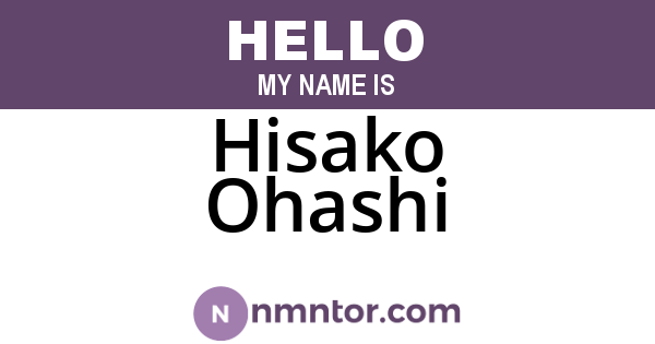 Hisako Ohashi