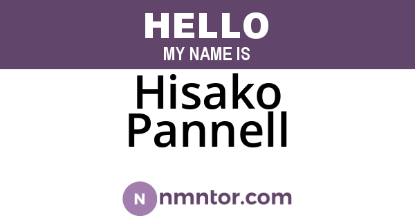 Hisako Pannell