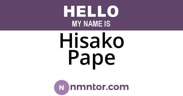 Hisako Pape