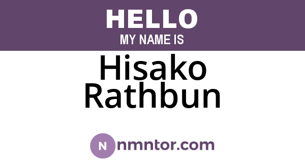 Hisako Rathbun