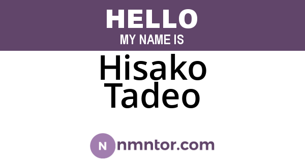 Hisako Tadeo