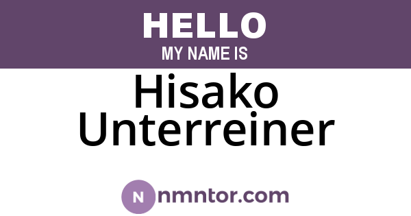 Hisako Unterreiner