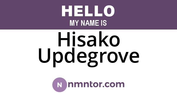Hisako Updegrove