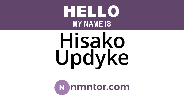 Hisako Updyke