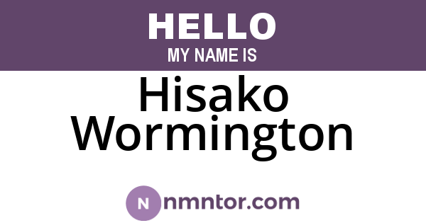 Hisako Wormington