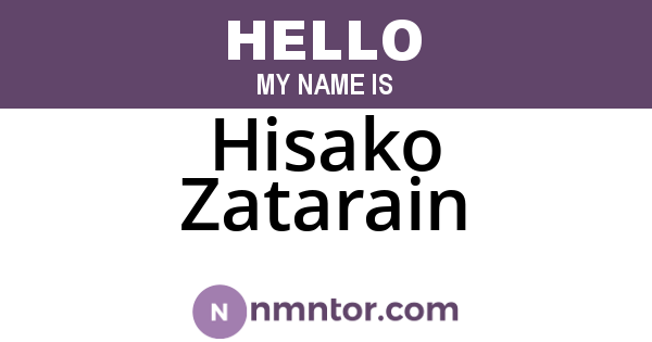 Hisako Zatarain