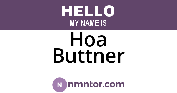 Hoa Buttner