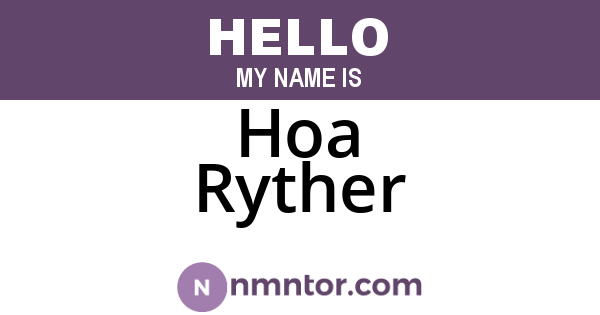 Hoa Ryther