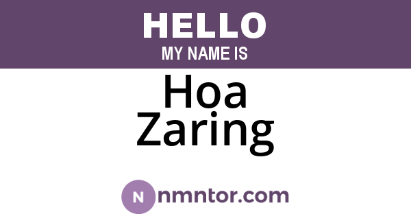 Hoa Zaring