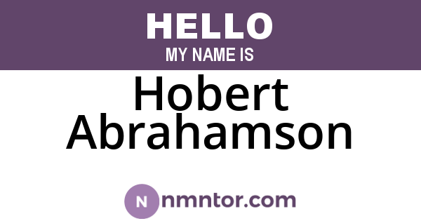 Hobert Abrahamson