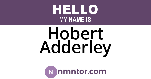 Hobert Adderley