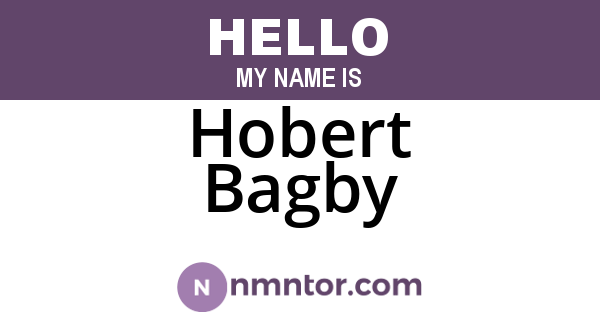 Hobert Bagby
