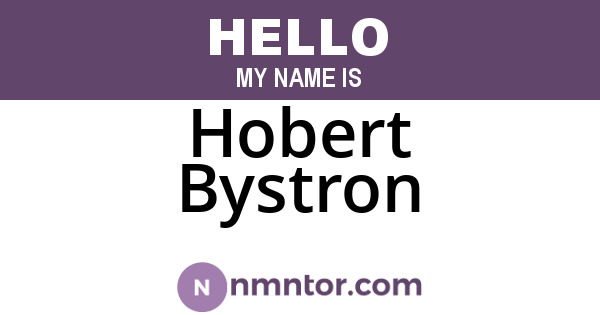 Hobert Bystron