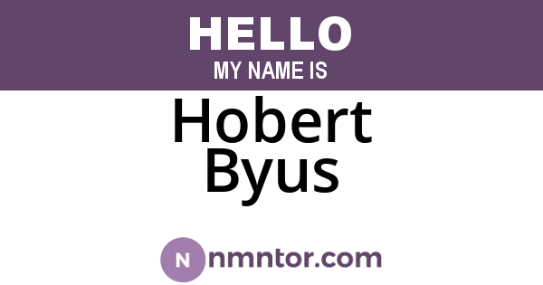 Hobert Byus