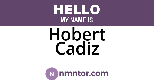 Hobert Cadiz