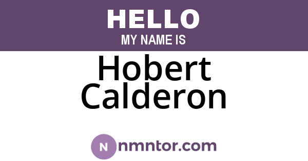 Hobert Calderon