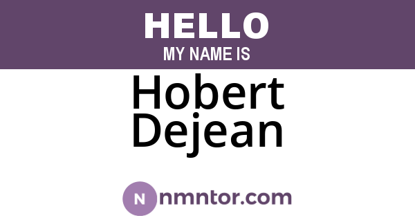 Hobert Dejean