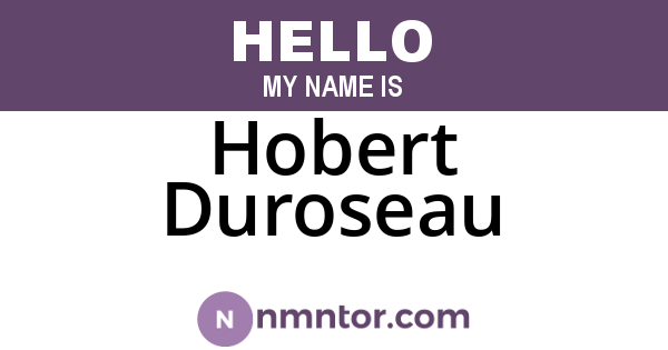 Hobert Duroseau