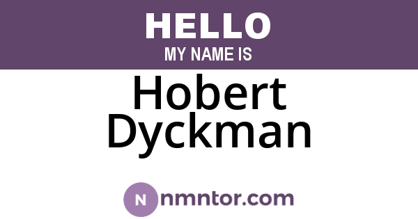 Hobert Dyckman