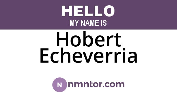 Hobert Echeverria