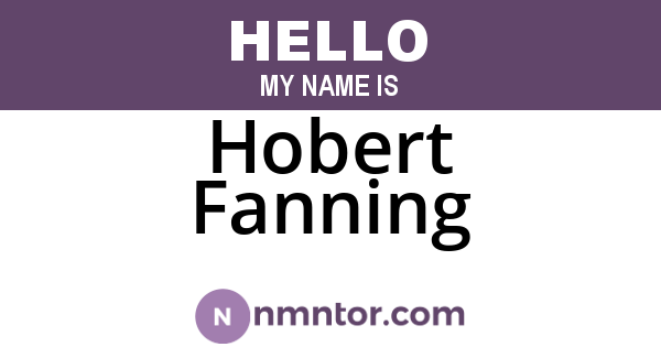 Hobert Fanning