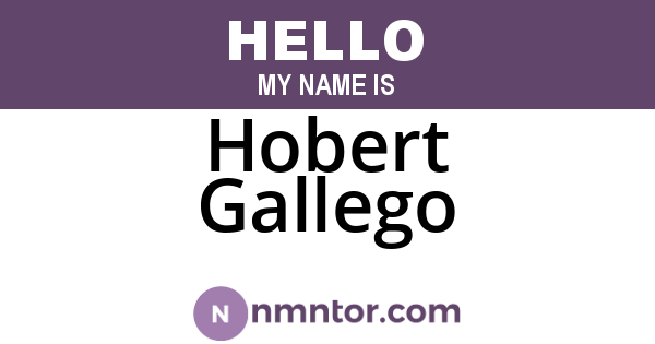 Hobert Gallego