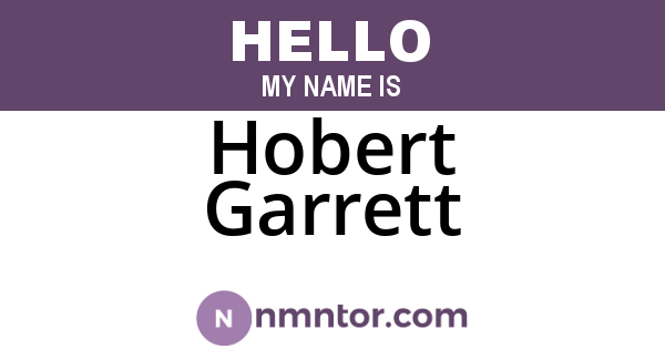 Hobert Garrett