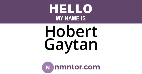 Hobert Gaytan