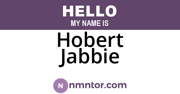Hobert Jabbie