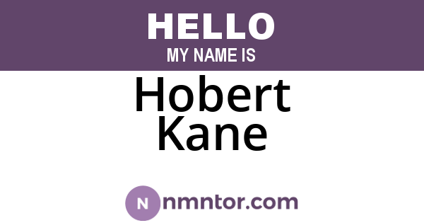 Hobert Kane