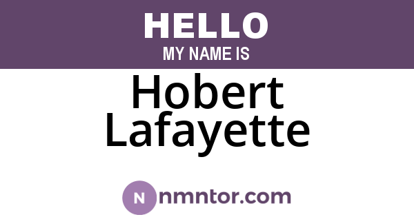 Hobert Lafayette