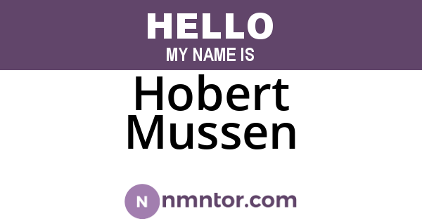 Hobert Mussen