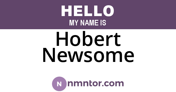 Hobert Newsome
