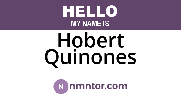 Hobert Quinones