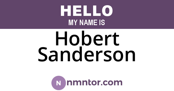 Hobert Sanderson