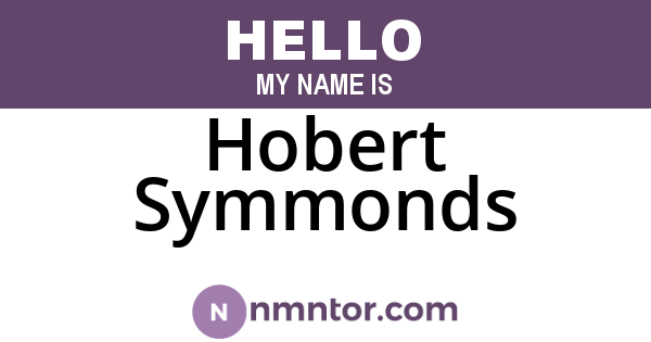 Hobert Symmonds