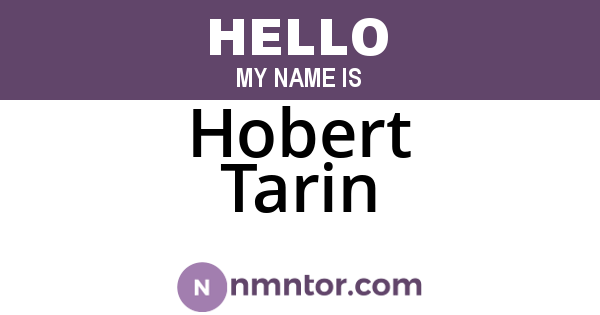 Hobert Tarin