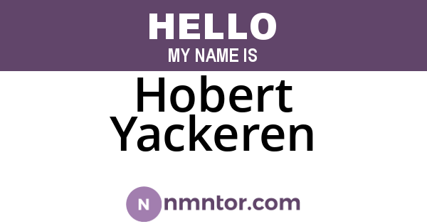 Hobert Yackeren