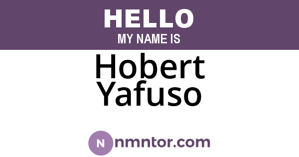 Hobert Yafuso