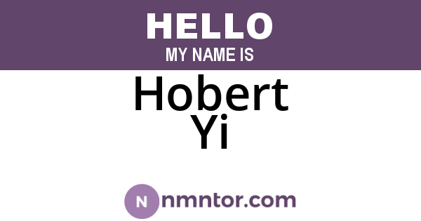 Hobert Yi