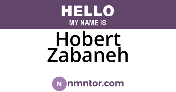 Hobert Zabaneh