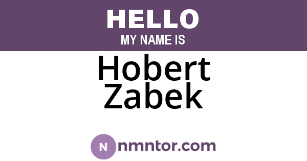 Hobert Zabek