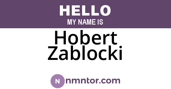 Hobert Zablocki
